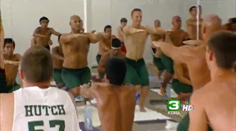 Football Players Tackle Hot Yoga